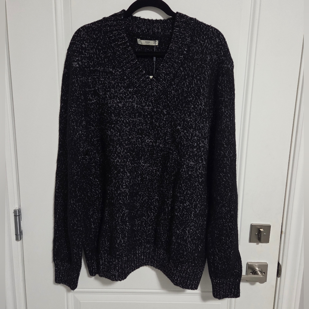 NWT - Mango Men's Wool Blended V Neck Sweater - Size XXL